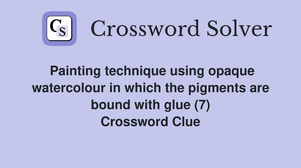 Painting technique using opaque watercolour in which the pigments are